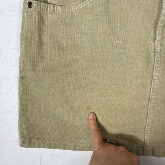 No Boundaries Y2K Tan Corduroy Mini Skirt Size 7 - Picture 5 of 11